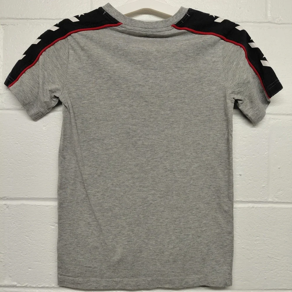 Converse All Star Shirt Boys Large Gray Chevron Graphic Tee Shirt Casual 12-13yr